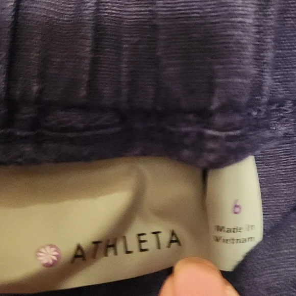 Athleta 100% Linen Dark Blue Pants Size 6 - Picture 5 of 9